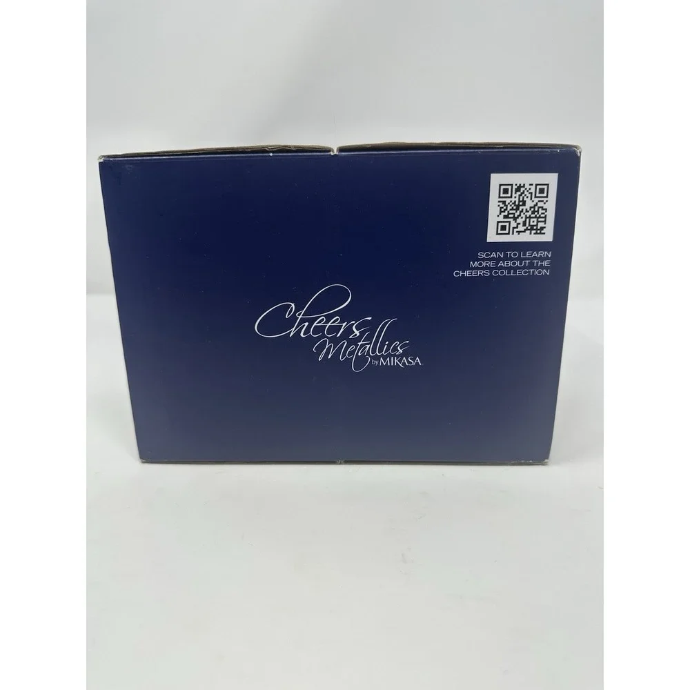 Mikasa Cheers Party Set of (4) 16.9 Oz. Stemless Wine Glasses *New In Box*